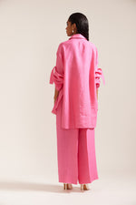 Load image into Gallery viewer, Pink Linen Hand Jacket co-ord
