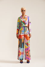 Load image into Gallery viewer, Printed Linen Cropped Jacket Co-ord
