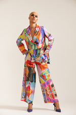 Load image into Gallery viewer, Printed Linen Cropped Jacket Co-ord
