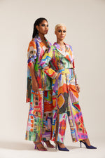 Load image into Gallery viewer, Printed Linen Shirt Fit Jacket Co-ord
