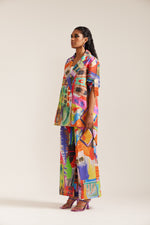 Load image into Gallery viewer, Printed Linen Shirt Fit Jacket Co-ord
