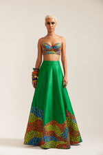 Load image into Gallery viewer, Green Flowering Garden Lehenga
