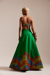 Green Flowering Garden Lehenga