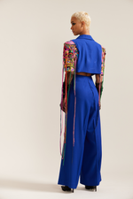 Load image into Gallery viewer, Blue Let Loose Jacket Co-ord
