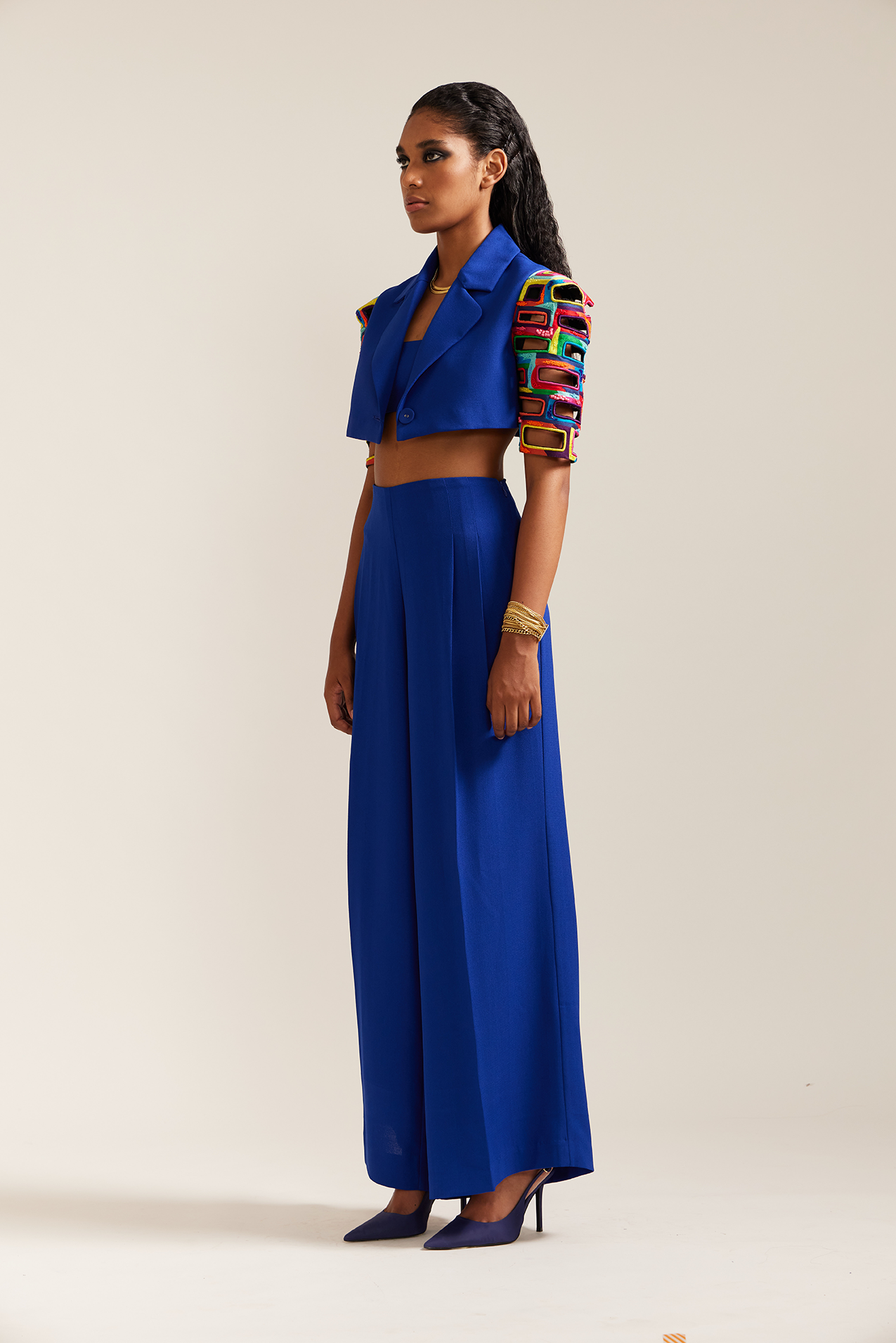 Blue Bricks Cut-out Jacket Co-ord