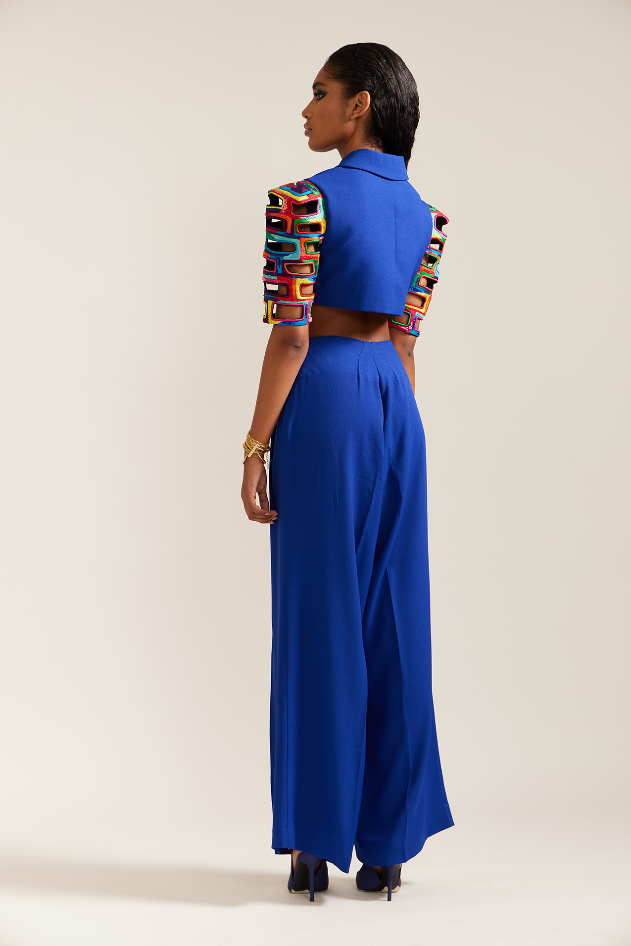 Blue Bricks Cut-out Jacket Co-ord