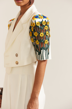 Load image into Gallery viewer, Sunflower Box Sleeve Jacket Co-ord
