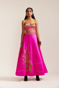 Fuchsia Picasso Lehenga