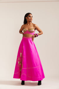 Fuchsia Picasso Lehenga