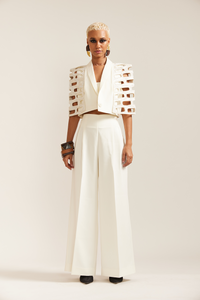 Cream Bricks Cut-out Cape Style Jacket Co-ord