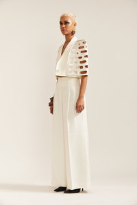 Cream Bricks Cut-out Cape Style Jacket Co-ord