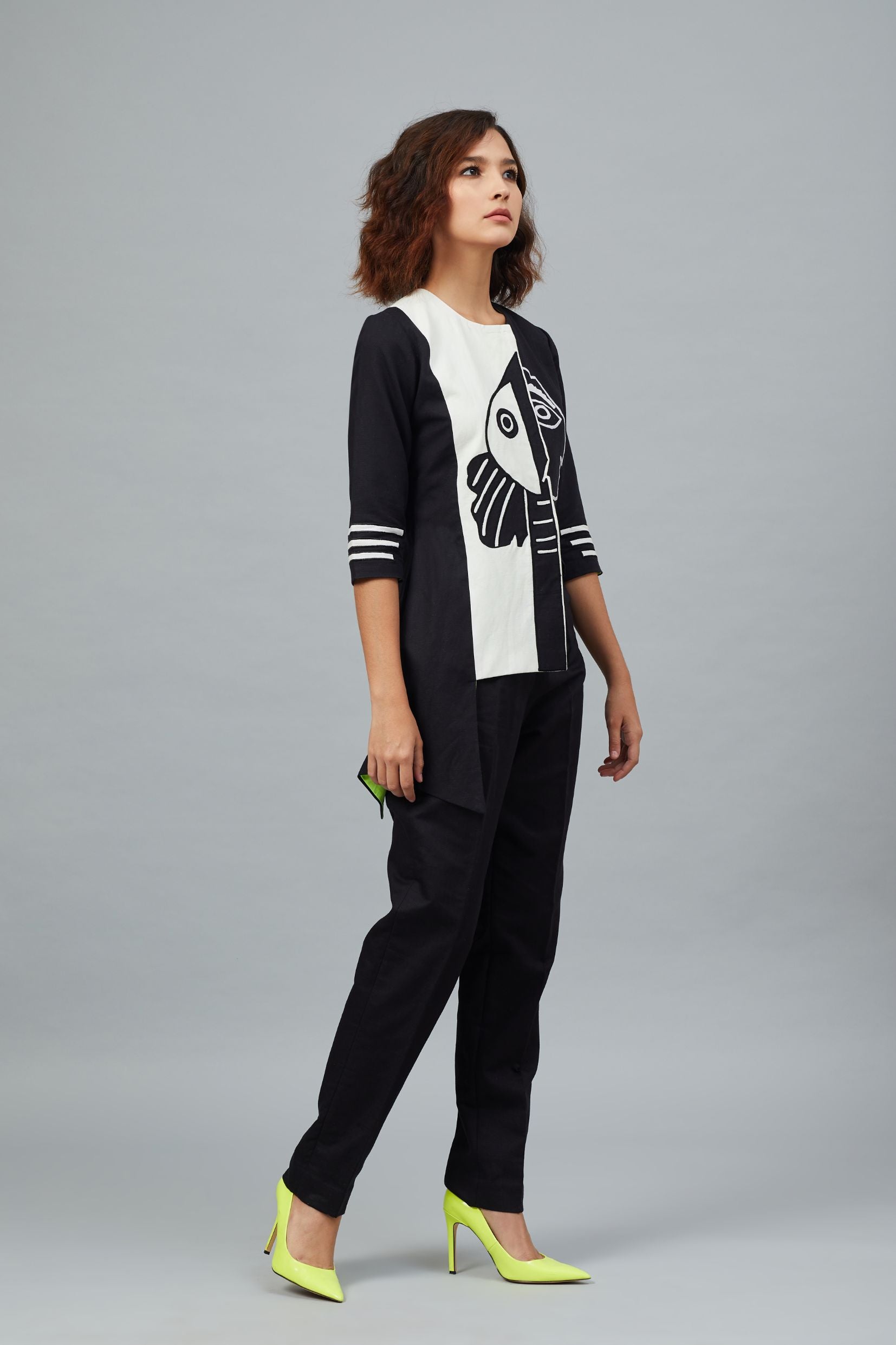 Black and White Picasso Face Co-ord