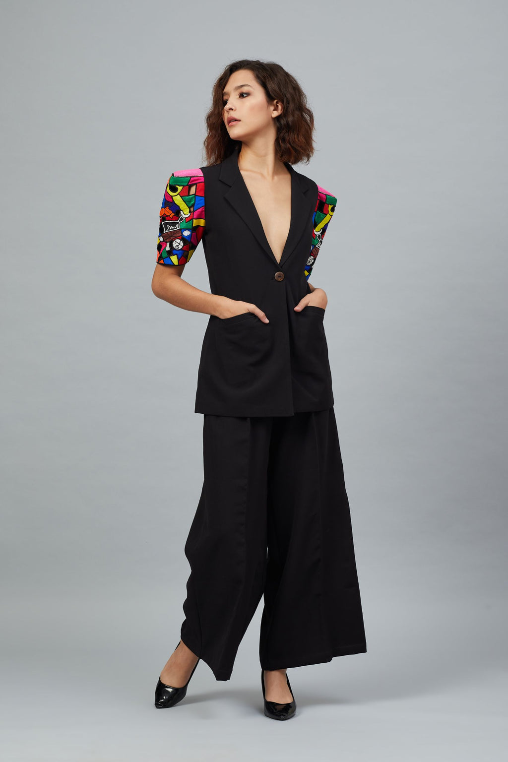 M.F. HUSSAIN BOX SLEEVE JACKET CO-ORD