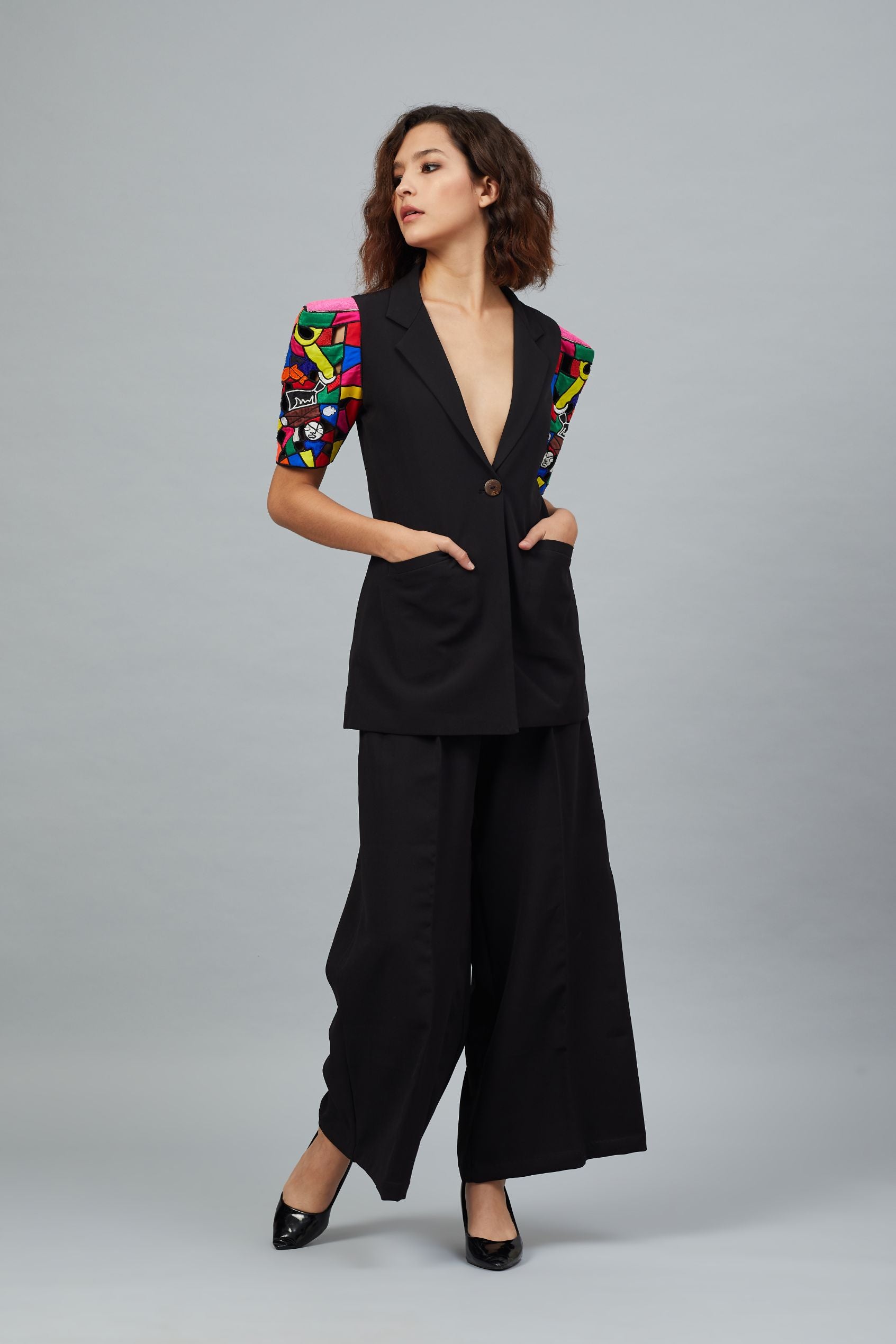 M.F. HUSSAIN BOX SLEEVE JACKET CO-ORD