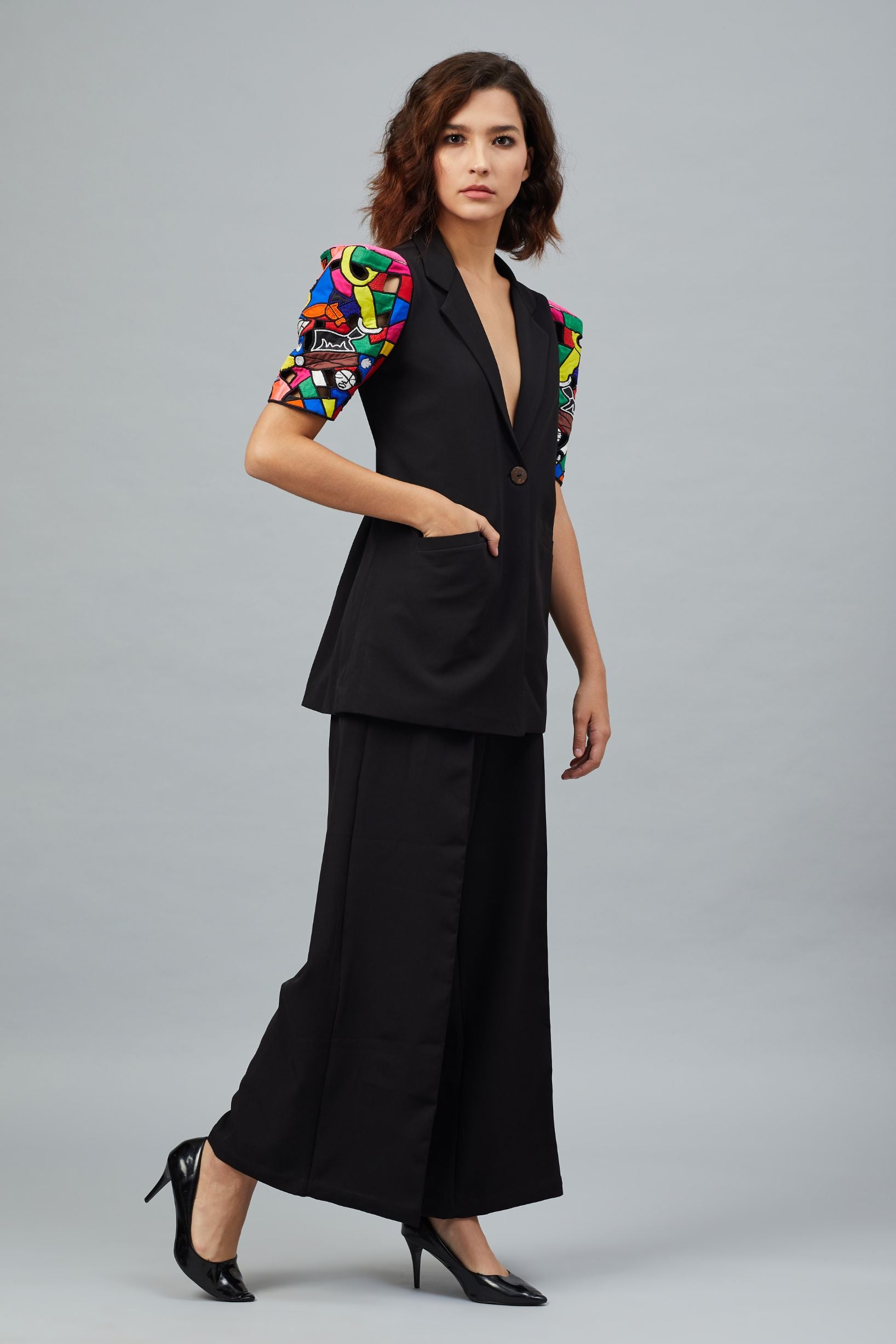 M.F. HUSSAIN BOX SLEEVE JACKET CO-ORD