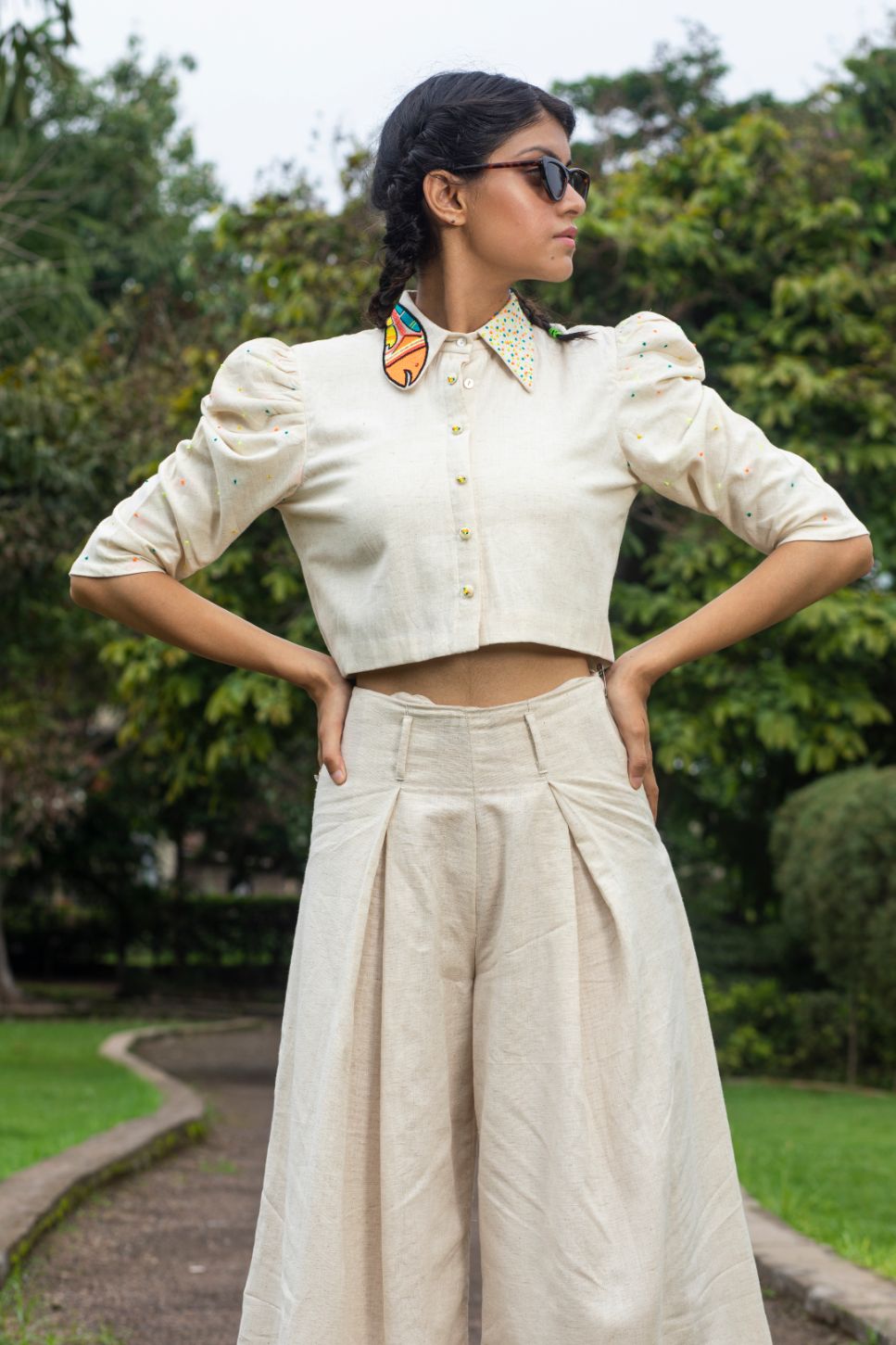 FISH CROP TOP WITH TROUSER