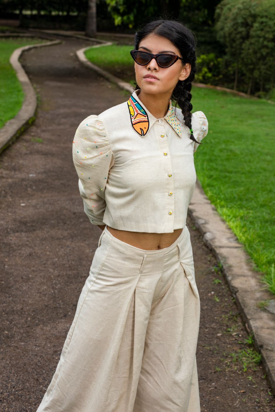 FISH CROP TOP WITH TROUSER