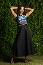 Load image into Gallery viewer, VAN GOGH&#39;S STARRY NIGHT CROP TOP WITH SKIRT
