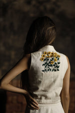 Load image into Gallery viewer, SUNFLOWER POCKET CROPPED TOP WITH SKIRT
