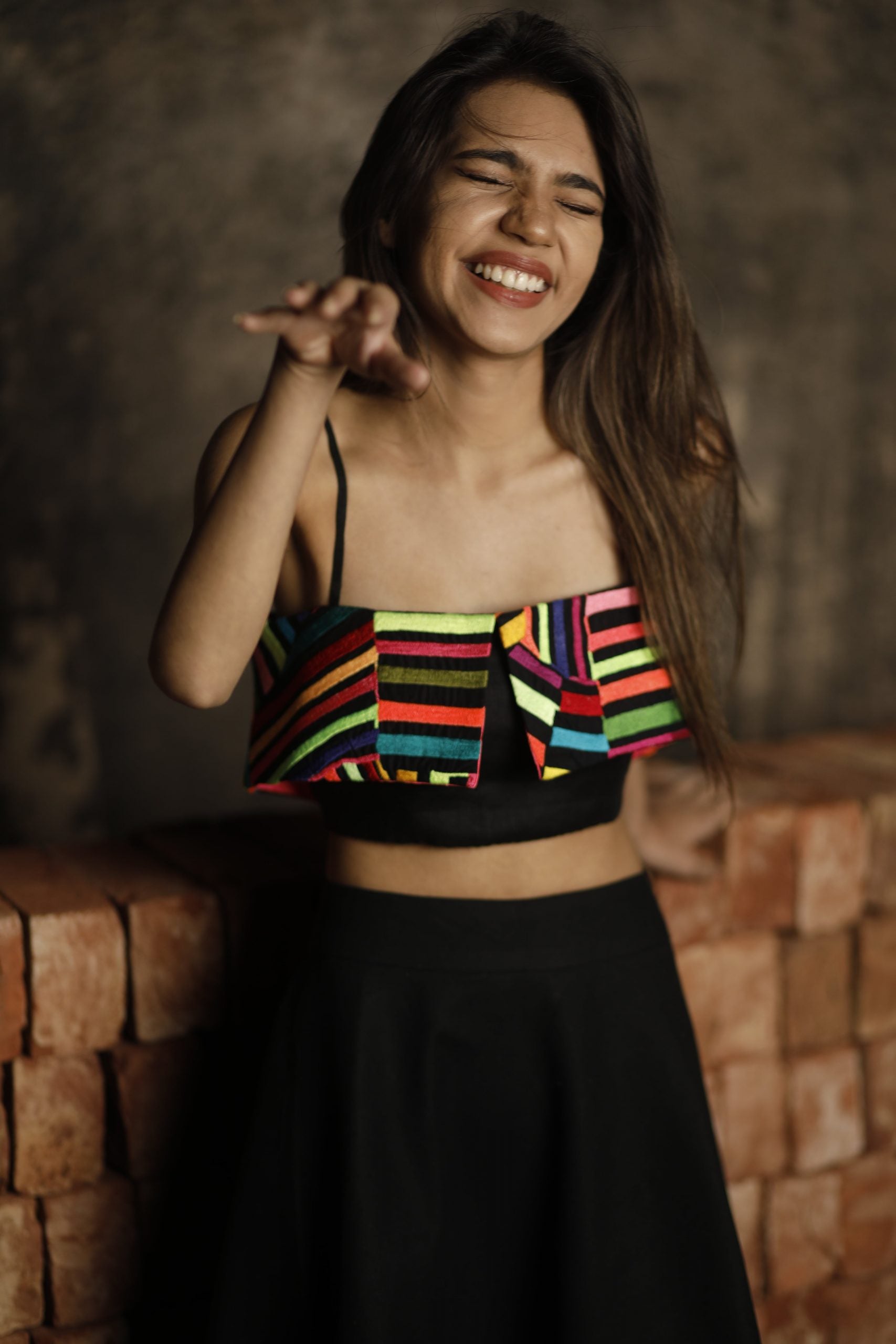 S.H. RAZA B-TOP SKIRT SET