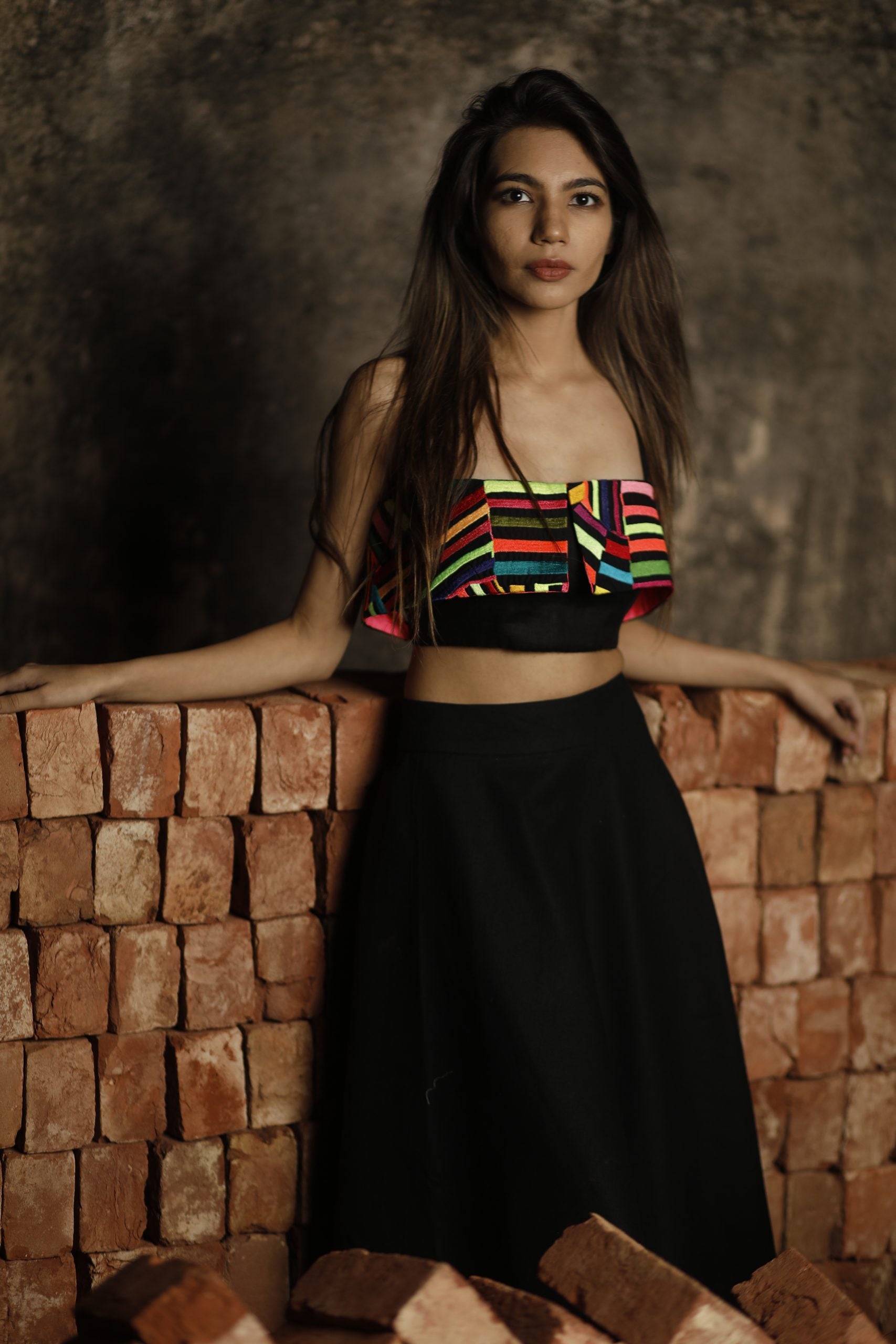 S.H. RAZA B-TOP SKIRT SET