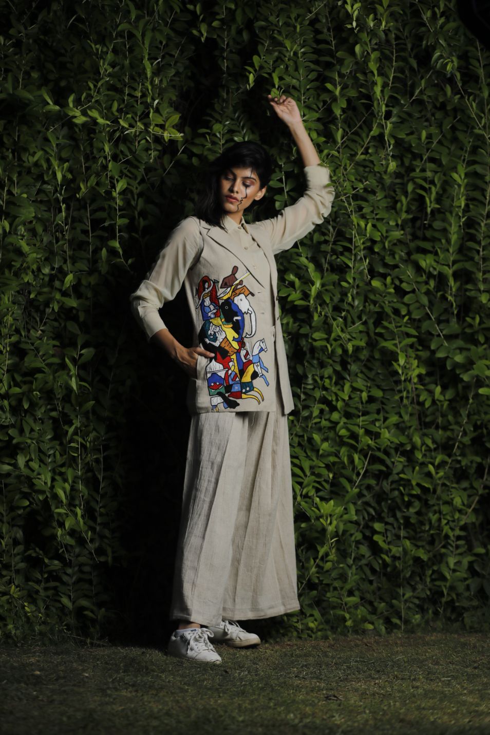 BRITISH RAJ JACKET WITH TROUSERS AND GEORGETTE SHIRT